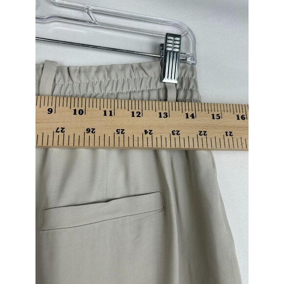 Zara Women's  Wide Leg Cropped Pants Medium Cream High Waist Casual Trousers NWT - Picture 6 of 16